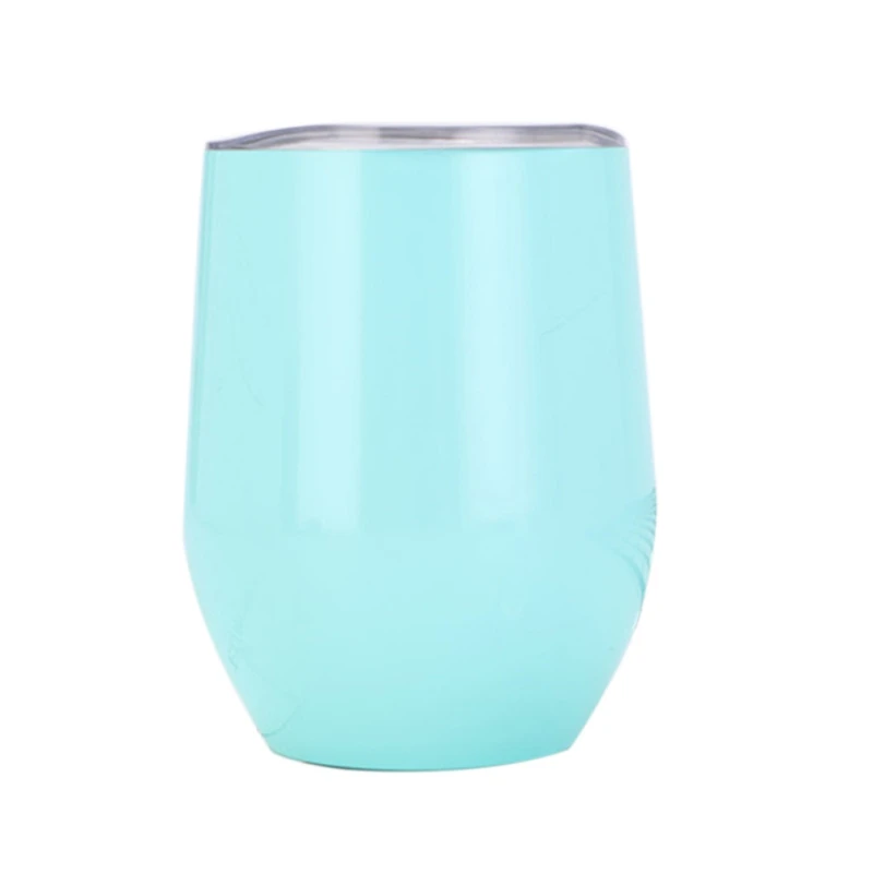 QL 12 унций, чашка из нержавеющей стали с изоляцией, стакан для вина с крышкой, бокал для вина, двухслойная настенная прочная кофейная кружка для коктейля, пива - Цвет: QL