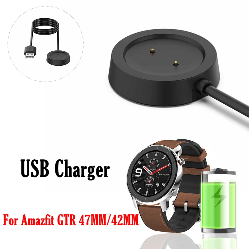 OLLIVAN 1 м USB док-станция зарядное устройство для Xiaomi Amazfit GTR 47 мм 42 мм Дата-кабель Зарядка для Amazfit GTR 47 42 Смарт-часы аксессуары