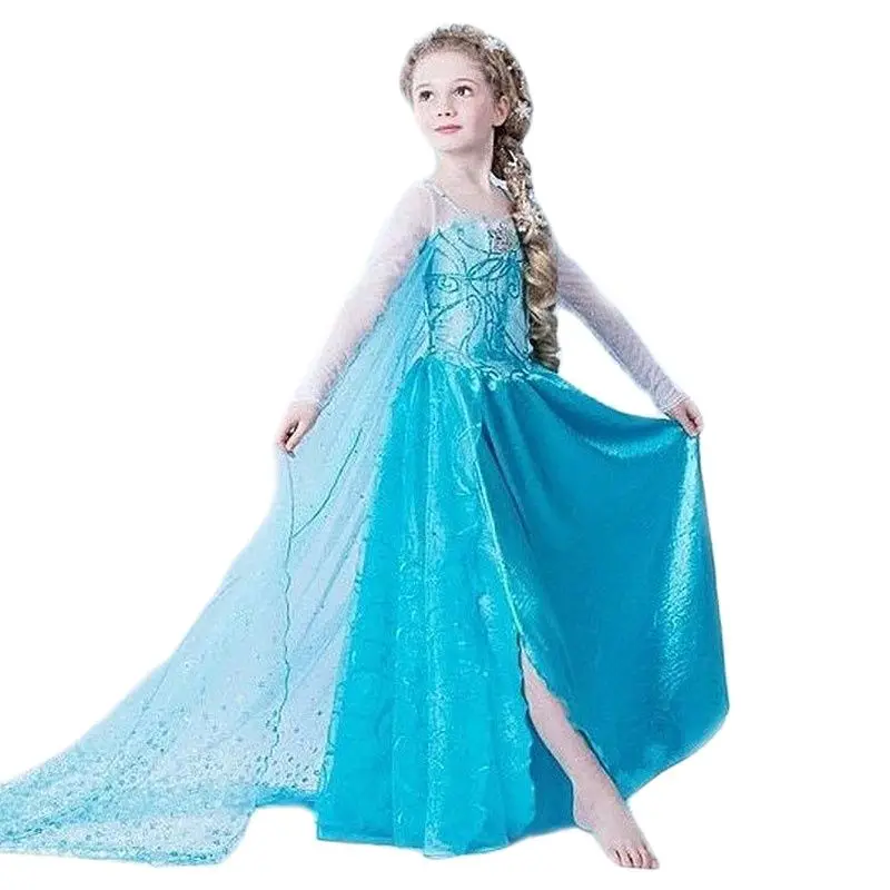 Disney Frozen moana Custom Anna Elsa carnival Princess Children Kids Cloth Party Vestidos Infants Baby dress For Girls trolls | Детская