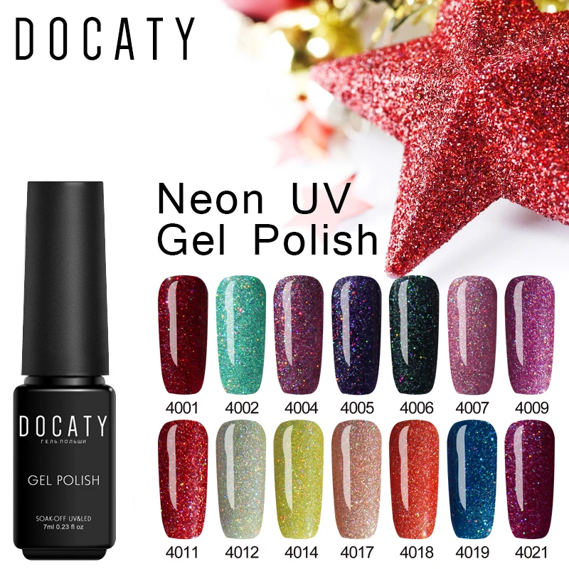 Docaty неоновые 7 мл УФ-гель для ногтей Длительное Действие Полупостоянный