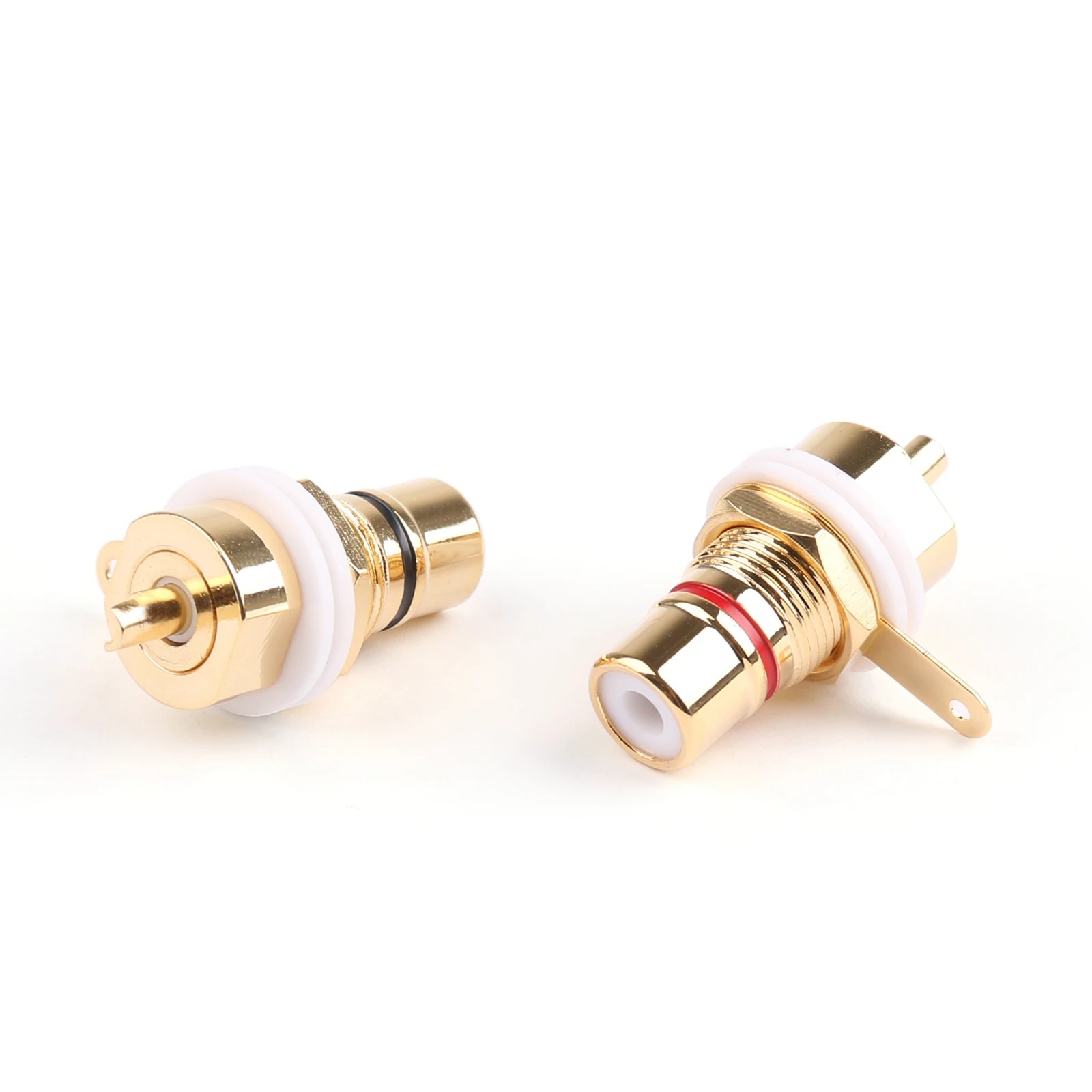 Artudatech 10 комплектов CMC покрытый медью RCA гнездо Phono Jack панель разъем шасси
