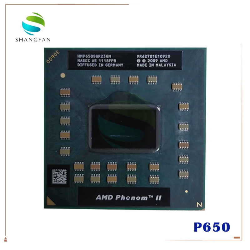 Процессор AMD Phenom P650 HMP650SGR23GM для ноутбука двухъядерный процессор 2 60 ГГц Мб