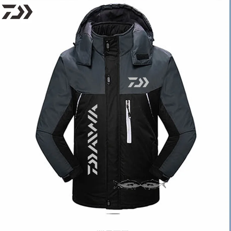 Водонепроницаемая куртка для рыбалки Daiwa из толстого хлопка теплая зимняя