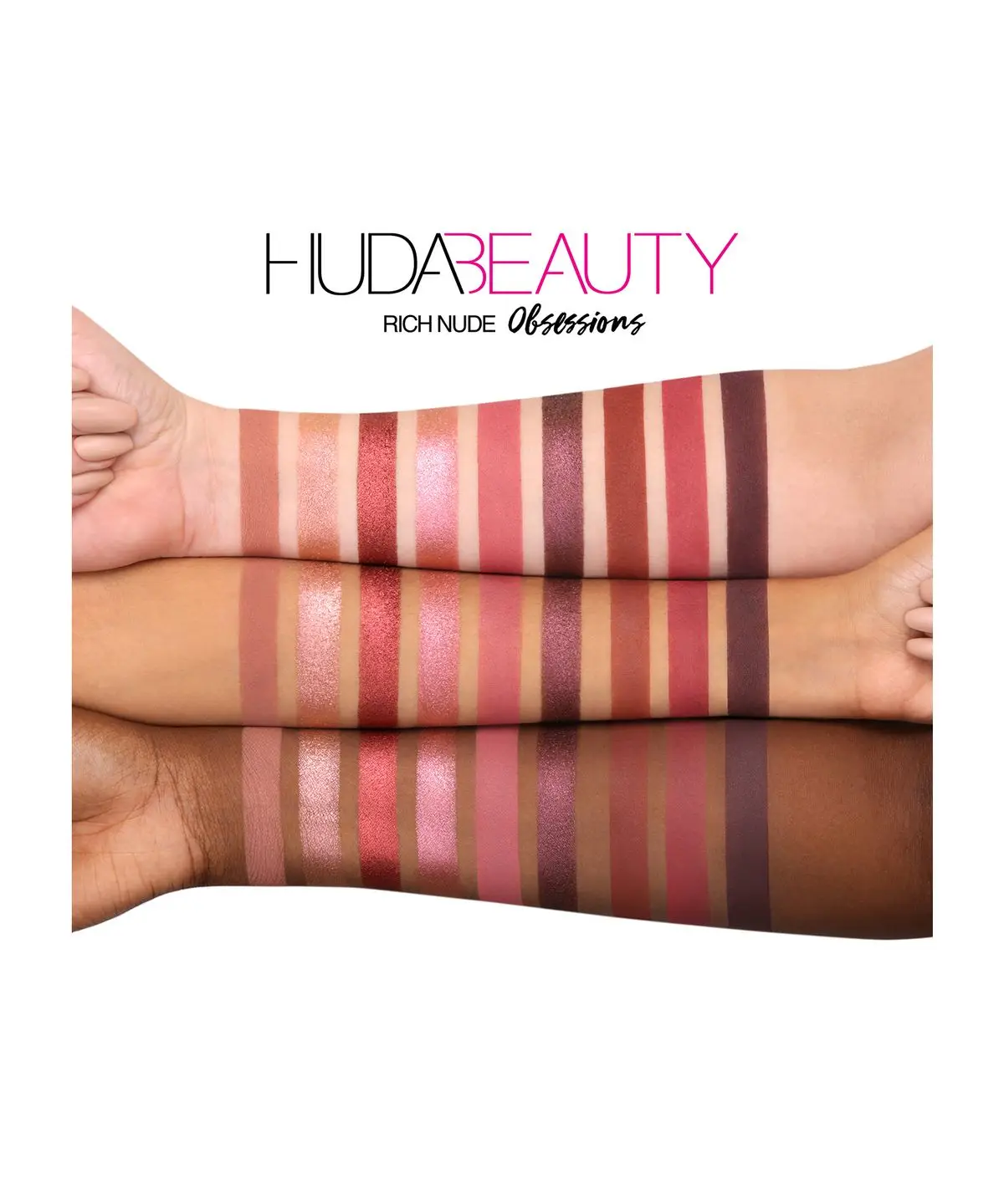 Huda beauty, средние, телесные, Obsessions, 9 цветов, тени для век, матовые, блестящие, тени для век, пудра, телесный хайлайтер, инструмент для макияжа, хайлайтер