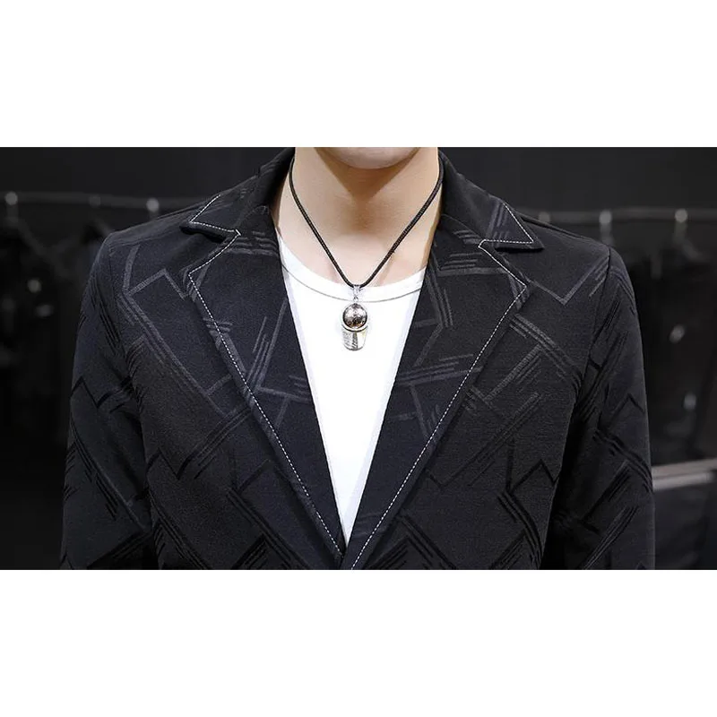 Men Blazer 2019 New Arrival Spring And Autumn Male Leisure Suit Pocket Handsome Individual Character Casual Korean Style X08