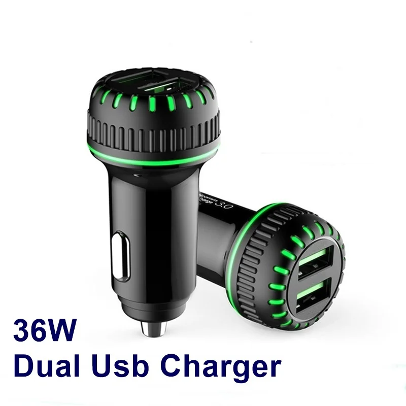 2 USB Port Tongdaytech 36 Вт Usb Автомобильное зарядное устройство Quick Charge 4,0 3,0 зарядное устройство для мобильного телефона 2 порта USB быстрое автомобильное зарядное устройство для iPhone samsung планшета - Тип штекера: 2 USB Port