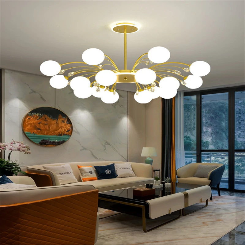 2022 New Trend Chandelier Living Room Headlight Simple Modern Lighting