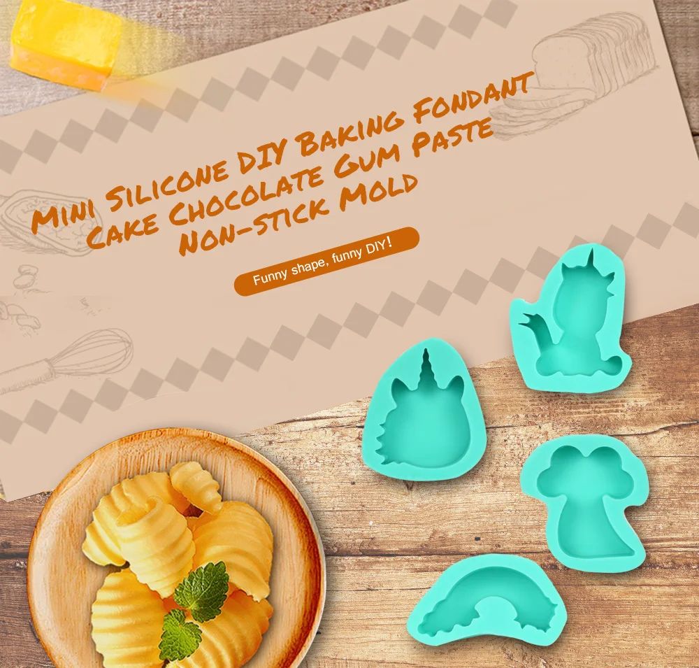 Mini Silicone DIY Baking Fondant Cake Chocolate Gum Paste Non-stick Mold