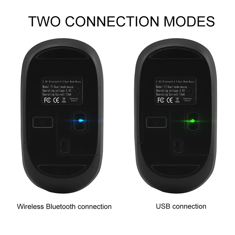 Портативная 2,4G беспроводная мышь+ Bluetooth 4,0 Двухрежимная мышь 3 уровня dpi с usb-приемником для ПК, ноутбука, компьютера, офиса Mi