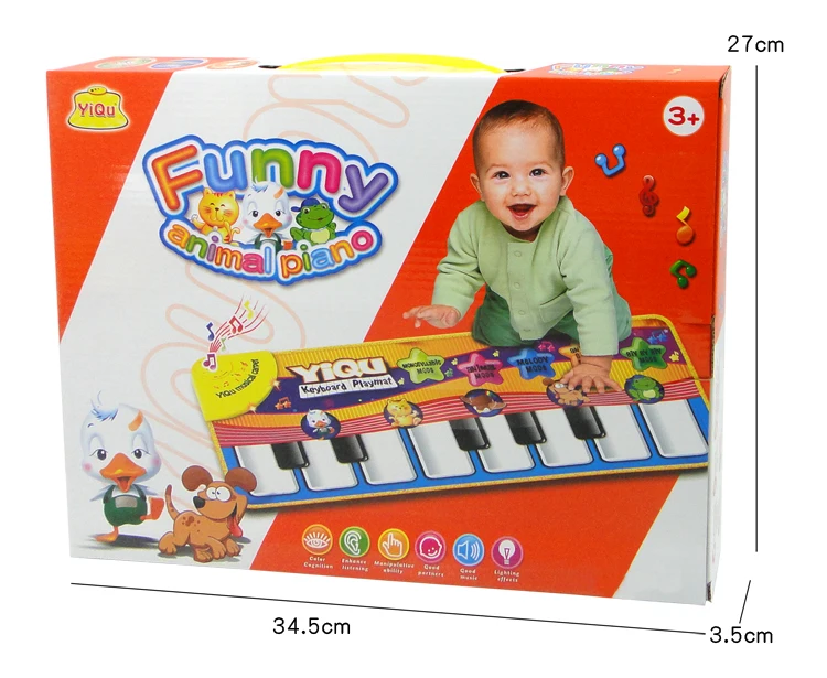 

GloryStar Children Learning Carpet Music Carpet Animal Piano Blanket Baby Infant Early Education Puzzles Toy