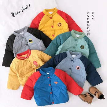 

Children Winter Outdoor Jackets For Boys Clothing Warm Outerwear Windbreaker Baby Kids Thin Coats DS49
