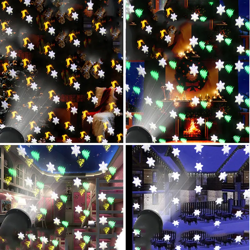 Светодиодные фонари проектор Открытый год украшения Рождество для дома и сада