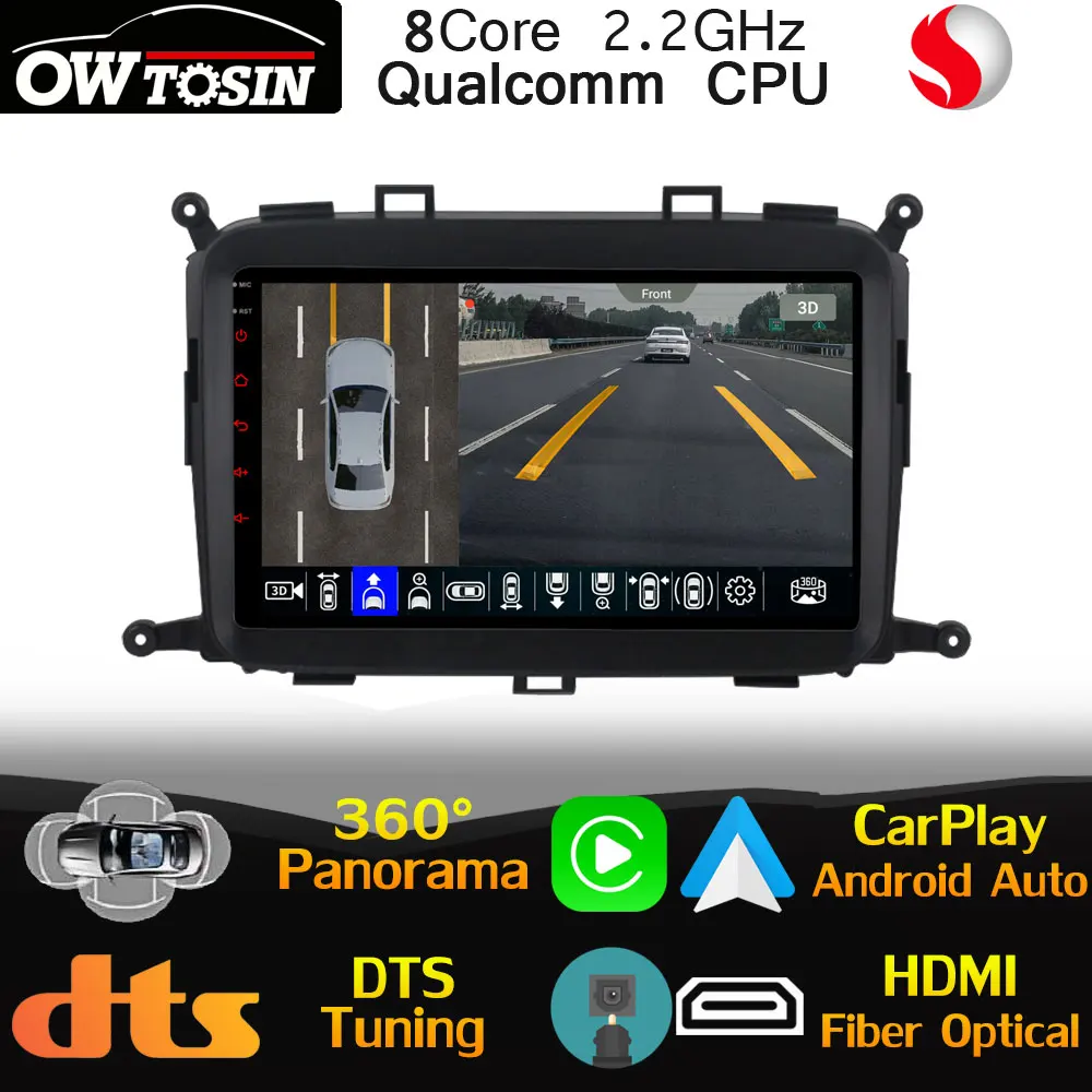 Автомобильный мультимедийный плеер Qualcomm 8 ядер Android для Kia Carens Rondo RP 3 III 2013-2019