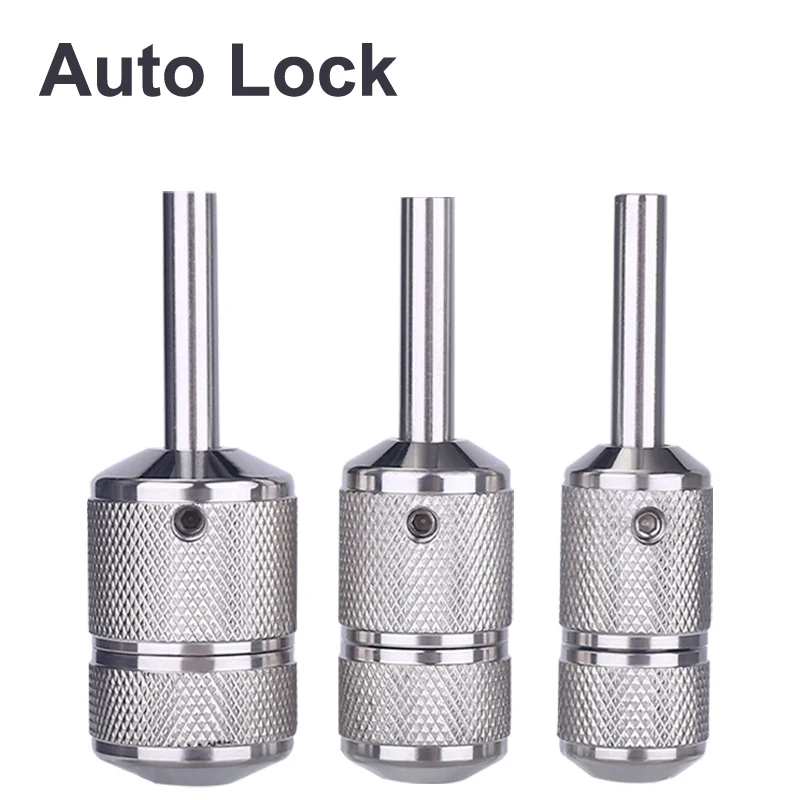 304 Self-Locking 1PC 22MM 25MM 30MM Machine Handle Auto Lock Tattoo Grip Tube Accessories