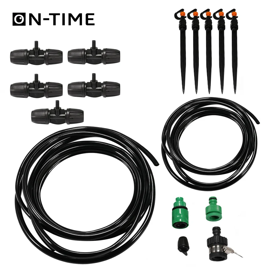 

Garden Watering Kit Plant Watering System Refraction Atomizing Nozzle with Barbed Tee Connector
