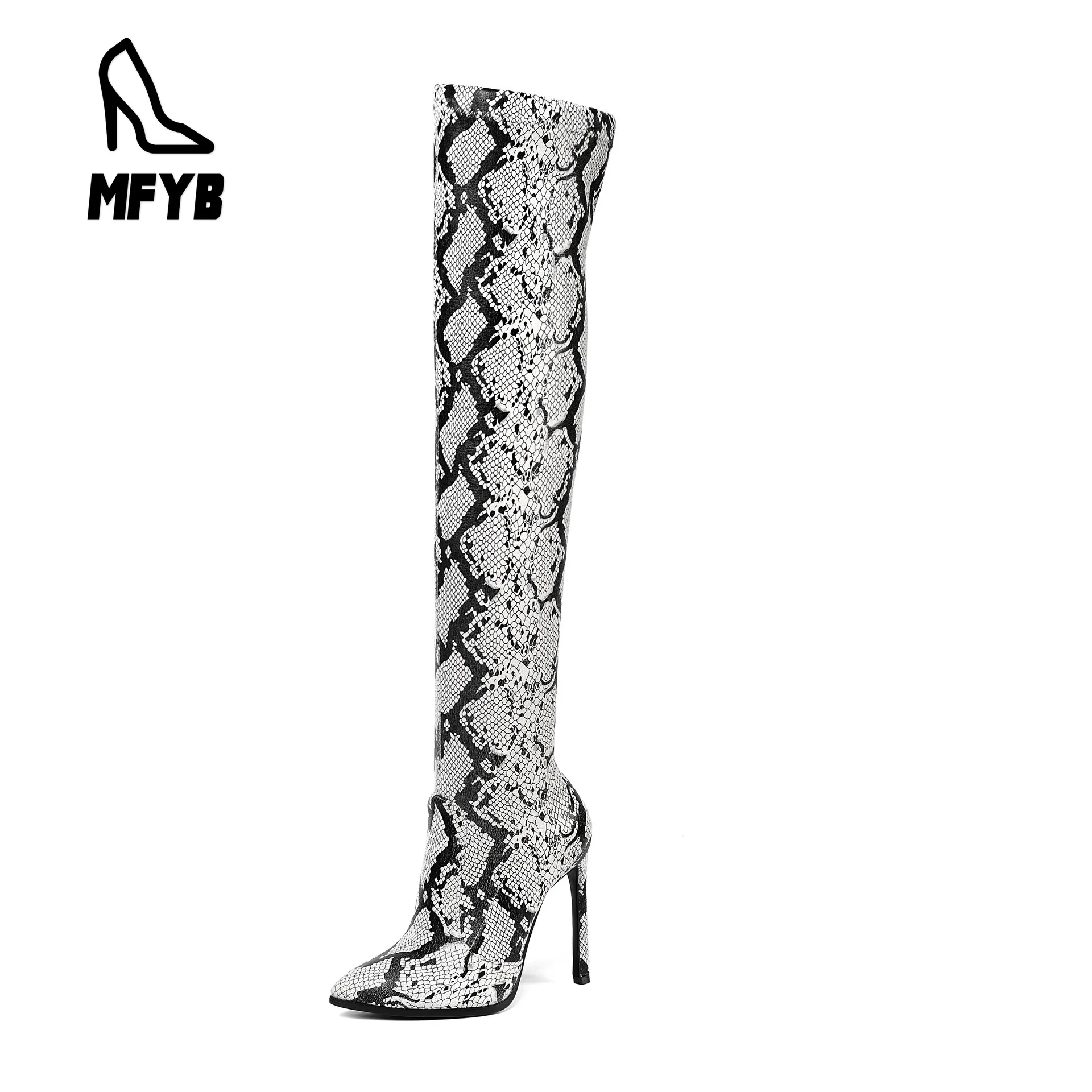 

MFYB Women's boots 2019 winter new European and American fashion pointed super high-heeled women's over the knee boots 34-43