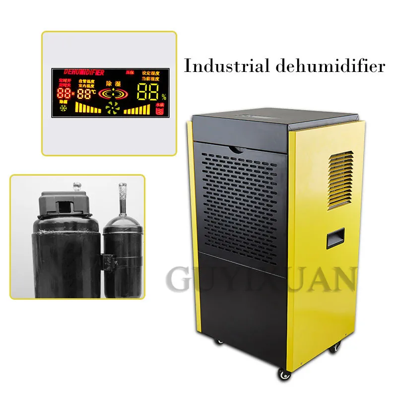 High-power industrial dehumidifier Warehouse commercial dehumidification Basement dryer Home garage dehumidifier