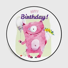 Мультфильм Монстр круглый дверной коврик ковер для гостиной ванная комната детская спальня коврики ковры компьютерный коврик на стул и на пол украшения