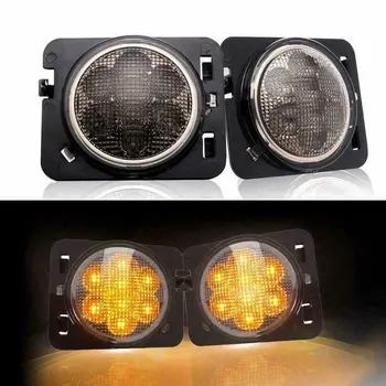 

Smoked Turn Signal Fender Parking LED Light For Jeep Wrangler 87-18 TJ YJ JK Car Modification Parts OL-JSM4