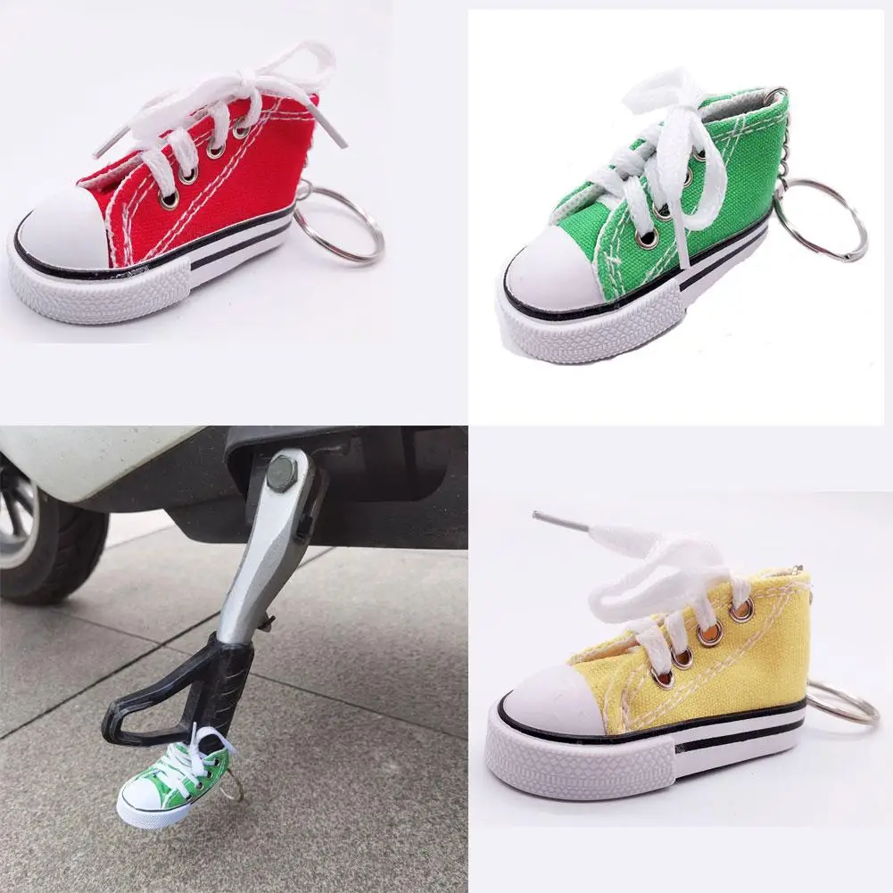 1 Pcs Creative Tripod Cover for Motorcycle Bicycle Side Shoe Shape Foot Support Electric Bike Tripod Decor Mini Shoes Key Chain