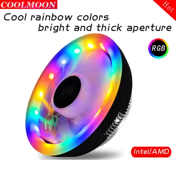 

COOLMOON Caiyue M1 push-down silent light-emitting INTEL/AMD processor general desktop computer CPU cooling fan