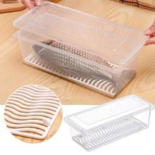 Пищевая пластиковая коробка для хранения свежих холодильников с крышкой кухонный шкаф для холодильника органайзер для морозилки яйцо экономит пространство B4