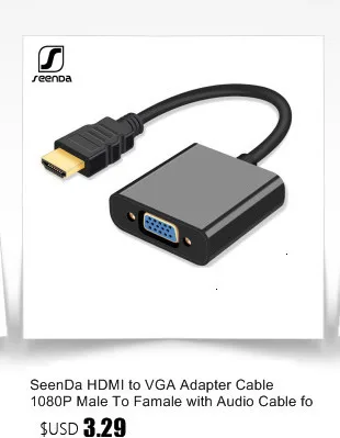 SeenDa адаптер hdmi-vga цифро-аналоговый видео аудио VGA к Hdmi для ПК ноутбук планшет мужчин конвертер с разъемом адаптер