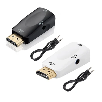 

1080P HDMI Male to VGA Female Adapter Video Converter with o Output N3