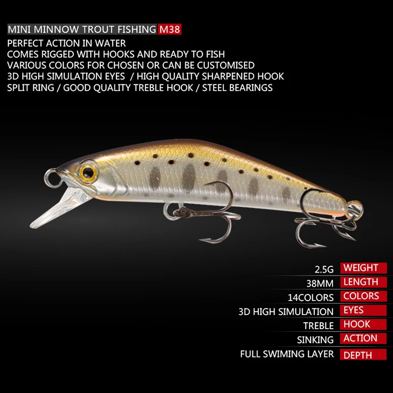 38mm Mini Hard Bait Wobbler Fishing Lure Artificial River Diy Dancing Minnow Fishing Lure Crankbaits Pesca Se Uelos De Pesca 38mm Mini Hard Bait Wobbler Fishing Lure Artificial River Diy Dancing Minnow Fishing Lure Crankbaits Pesca Se Uelos De Pesca