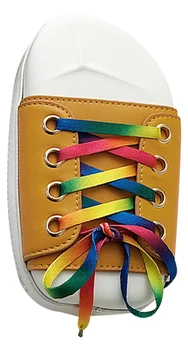 

QZUnique PU Leather Cell Phone Purse Shoulder Bag Shoes Shape Cross-Body Handbag Yellow