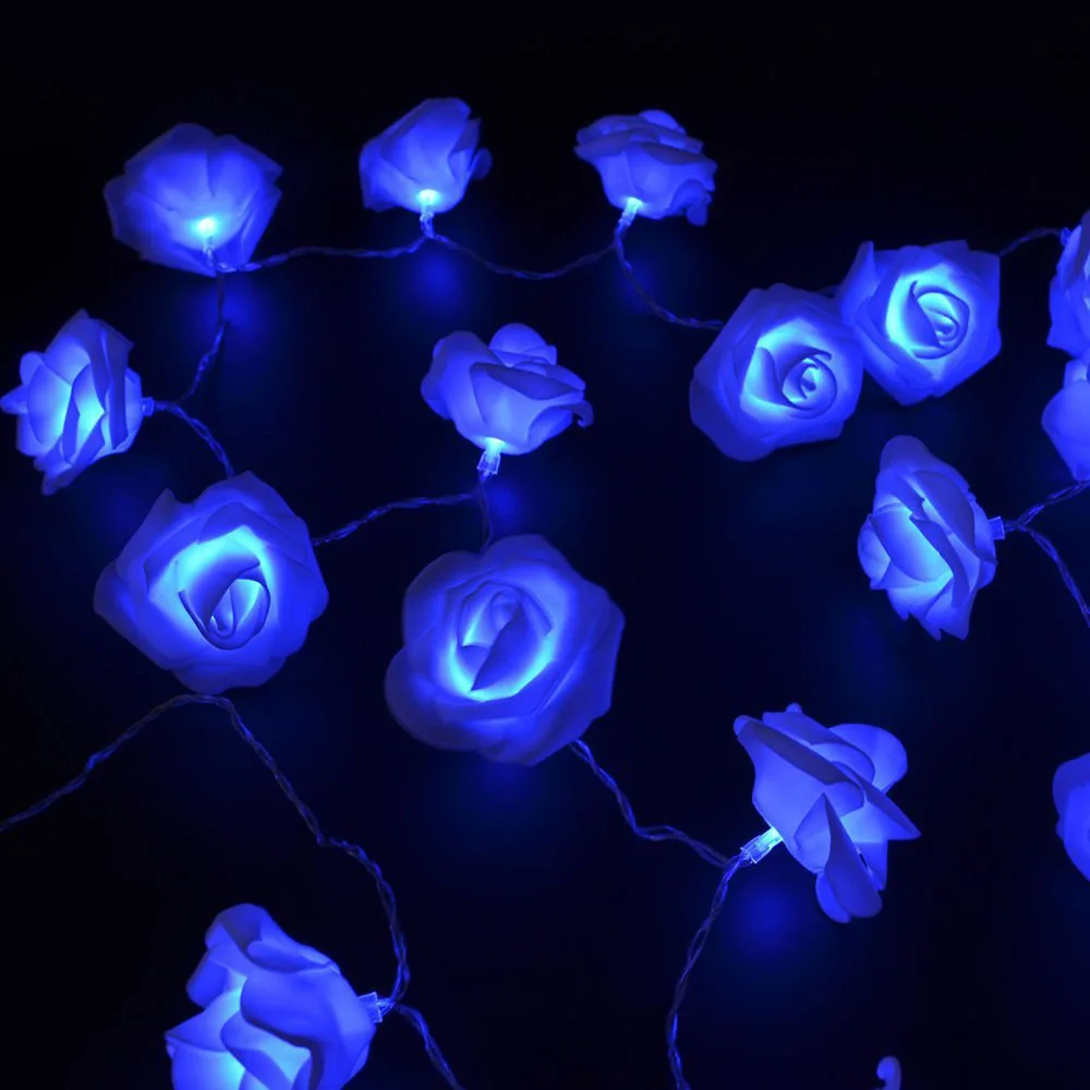 10LEDs String Lights 1.2M Rose Christmas Holiday Lights Valentine Wedding Decoration Flower Bulbs led light string