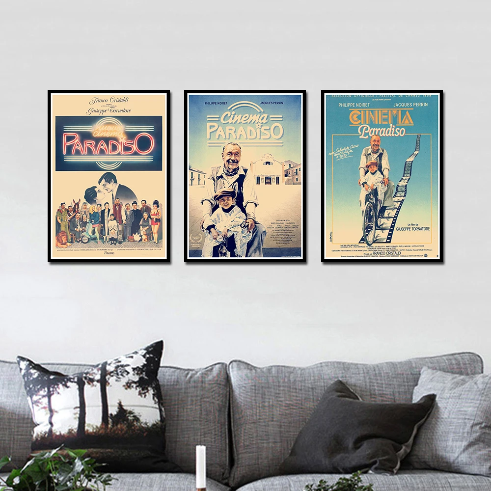 

Cinema Paradiso Poster Decorative DIY Wall Canvas Sticker Home Bar Art Posters Decor