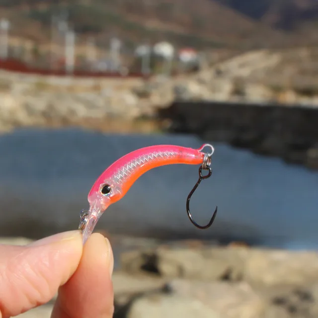 LETOYO 40mm Dying Fishing Lure Trout Mini Crankbait Micro Minnow Crank Floating Artificial Hard Baits Freshwater Fishing Tackle D