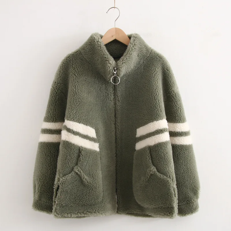 

Autumn And Winter New Style Fur ke li rong Coat Women's Korean-style Loose-Fit Slimming Lambs Wool Versatile Overcoat S28955