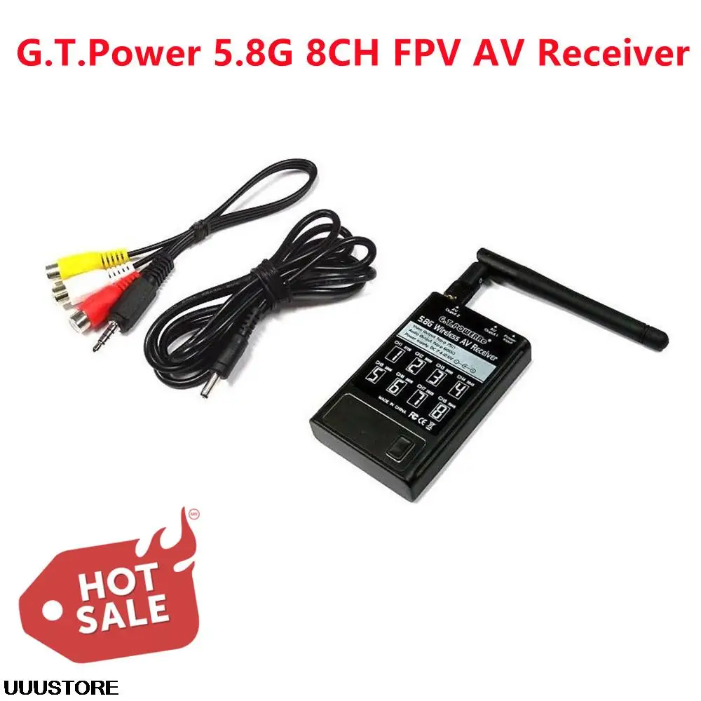 2021 Hot G.T.Power FPV 5.8GHZ 5.8G 8CH Wireless AV Receiver RC Hobby Video Receiver vs RC301 RC832 RC305 D58-2 1