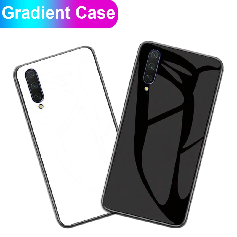 

360 Gradient Flip Phone Case on For Xiaomi Mi A3 9T 8 Light A2 Lite Mi9t Case Soft Back Cover For Xiomi Redmi Note 8 Pro 7 7A A7