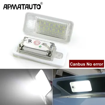

2pcs Error Free white 18 SMD Car LED Number License Plate Light For Audi A4 A3 A6 C6 A8 B6 B7 S4 S3 S8 Q7 RS4 RS6 Q7