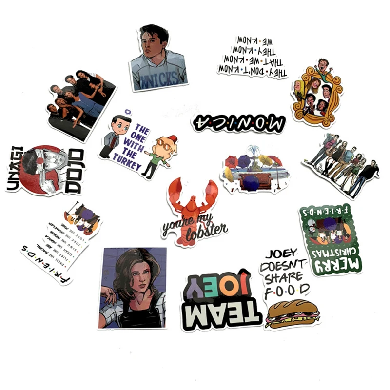 Decalque para Portátil Atacado Lote 66 Pçs Melhor Amigo tv Mostrar Scrapbooking Adesivos Bagagem Carro Graffiti Decalque Adesivo Pc12 20 Set - 2 Pc12 atacado 20 set lote 66 pçs