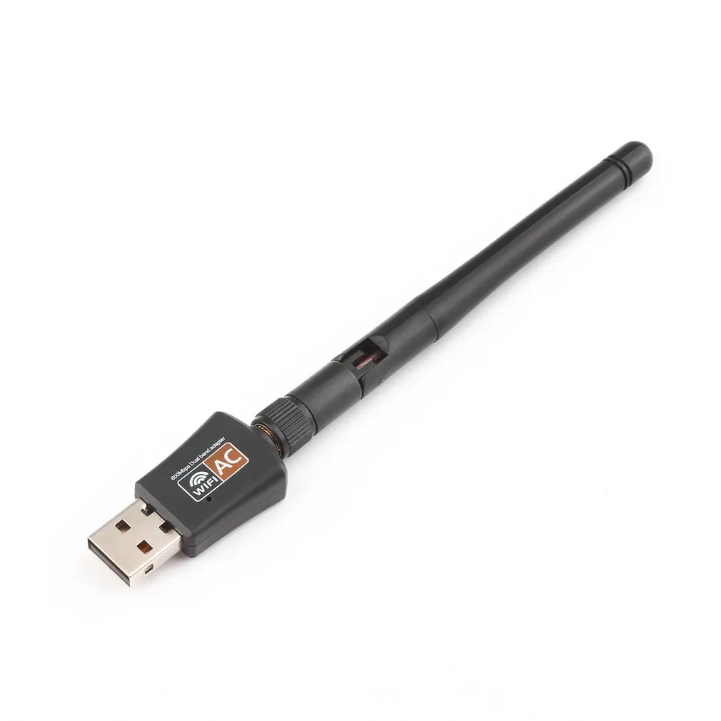600 Мбит/с двухдиапазонный высокоскоростной беспроводной USB 2,0 WiFi LAN адаптер Сетевая карта с антенной 802.11ac 5 ГГц 2,4 ГГц сетевая карта