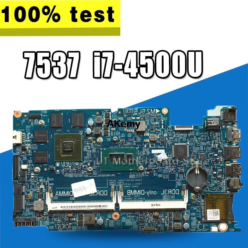 

DOH50 MB 12322-2 PWB:KJ7NX placa base original para DELL 7537 5GRP2 Laptop motherboard CPU SR1EB I7-4500U 100% test ok