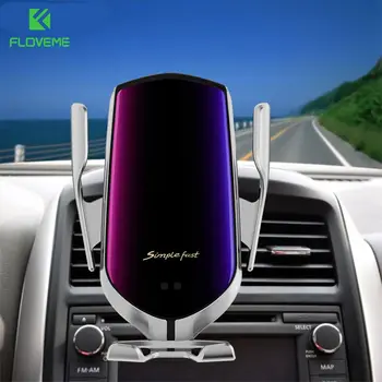 

10W QI Wireless Car Charger Phone Holder For iphone 11 Air Vent Mount Infrared Induction Automatic Clamping USB Wireless Charger