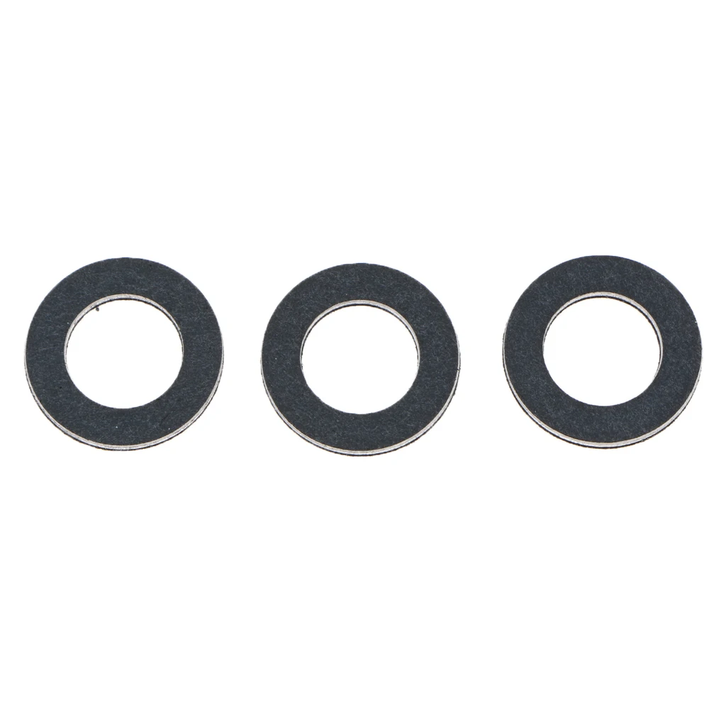 50pcs Durable Aluminum Oil Drain Plug Washer Gaskets for Toyota Lexus, Repalces OEM# 9043012031, Black