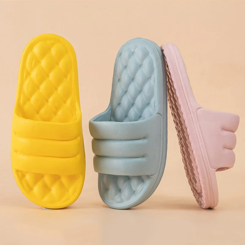 En oferta Mute EVA-Sandalias antideslizantes con suela gruesa para mujer, pantuflas suaves para interiores, zapatos de baño con plataforma de verano aKwjMbK3o5j