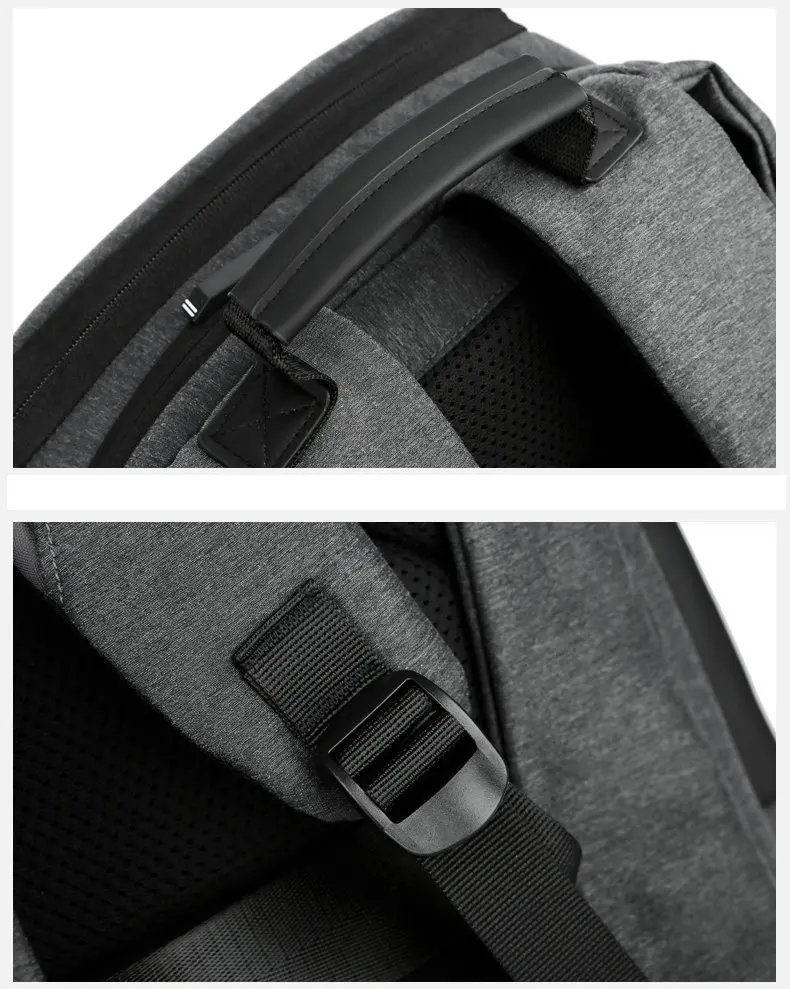 Soperwillton Men Backpack Oxford New Multifunctional Waterproof 15.6 inch Laptop Bag Man USB Charging Travel Bag#1502