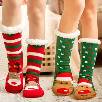 

Autumn and Winter Cartoon Floor Socks Adult Socks Women's Thickening Plus Velvet Non-slip Sleep Socks Carpet Socks