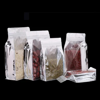 

Translucent Stand Capacity Large Aluminum Foil Zip Lock Packaging Storage Food Showcase Bag Nuts Pouch Snack Candy Baking Coffee