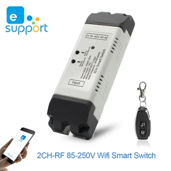 

2 Way DiY WiFi + RF Smart Light Switch Relay Module Smart Home Remote Control Work With Alexa Google Home eWeLink