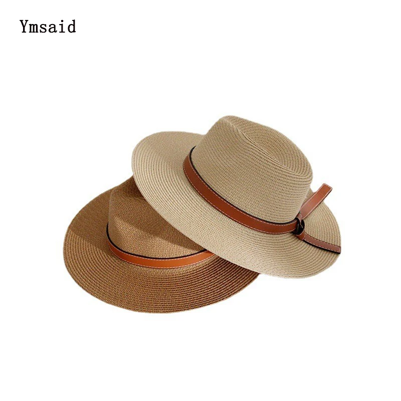 

Panama Hats Womens Summer Sun Hat Male Female Beach Straw Hat 2022 New Fashion UV Sun Protection Travel Straw Jazz Hat