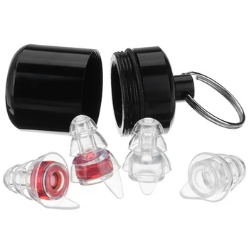 

2 Pairs Noise Cancelling Hearing Protection Earplugs for Concerts Sleeping Bar DJ Motor Sports Reusable Silicone Ear Plugs