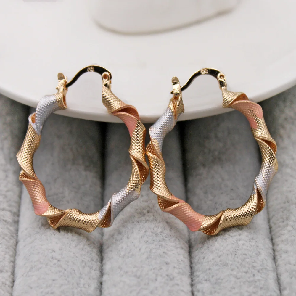 Серьги-кольца женские позолоченные в стиле хип-хоп | Украшения и